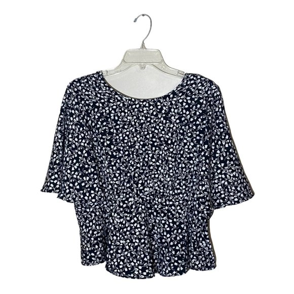 Who What Wear Short Sleeve Flounce Sleeve Side Zip - Picture 1 of 5